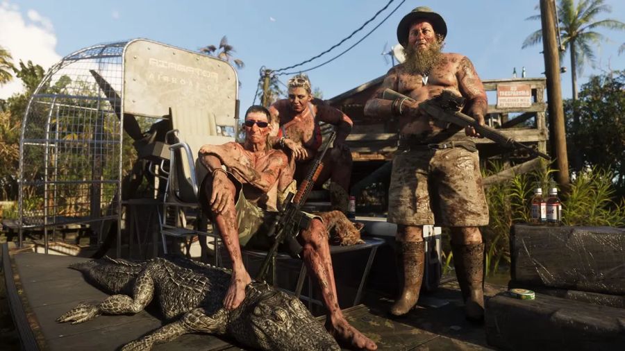 Personaggi che giocano a biliardo in un bar, screenshot ufficiale GTA VI